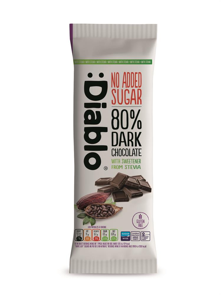 Dark Chocolate 80% with Stevia 75g Just Natural