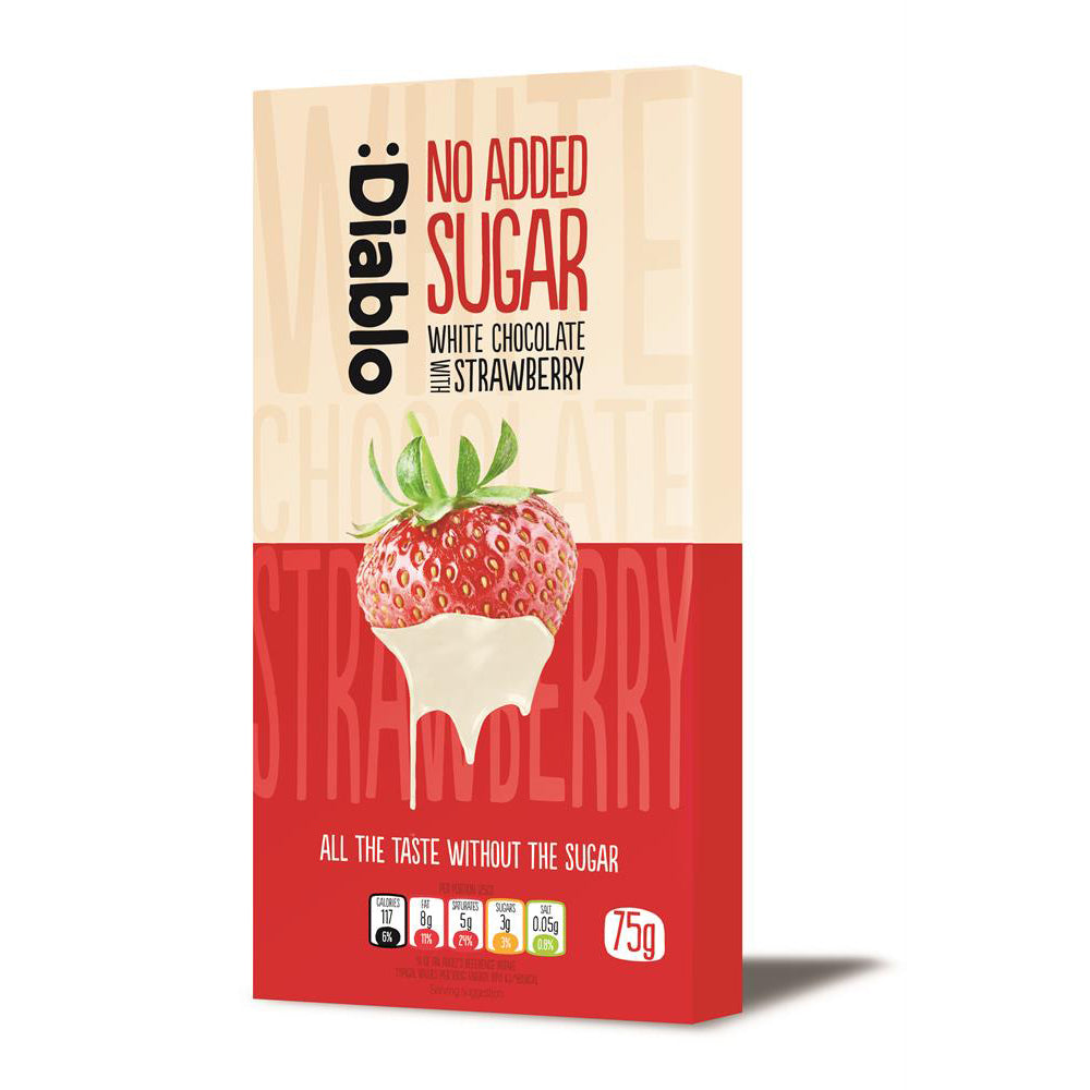 White Chocolate Bar with Strawberry 75g - Just Natural