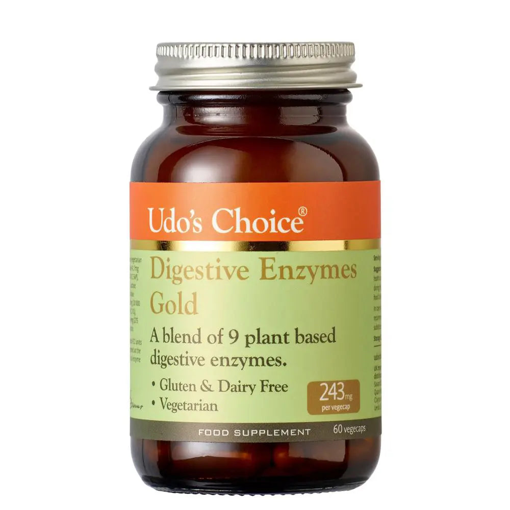 Digestive Enzyme Gold contains 9 plant based enzymes 60 caps Just Natural