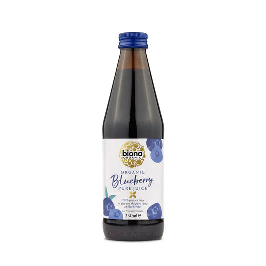 Organic 100% Pure Blueberry Juice 330ml Just Natural