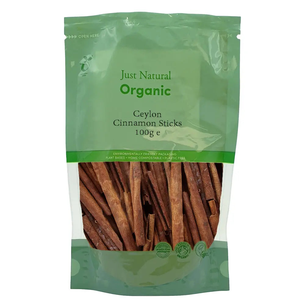 Just Natural Organic Ceylon Cinnamon Sticks 100g -  Just Natural