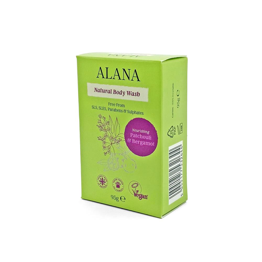 Alana Patchouli & Bergamot Natural Body Wash Bar 95g - Just Natural