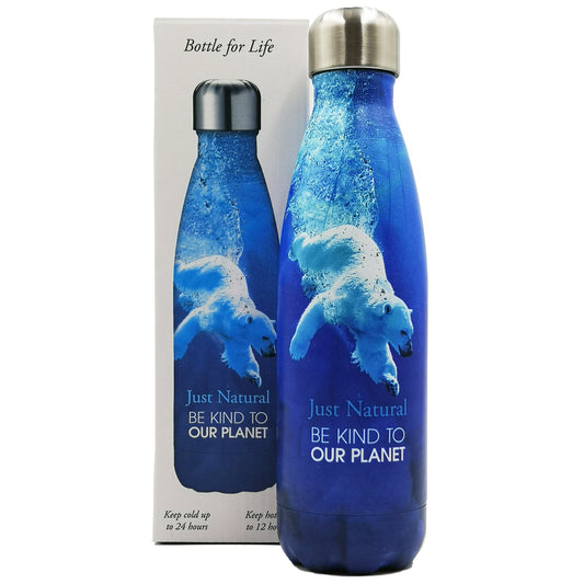 Stainless Steel Drinks Bottle 500ml Just Natural